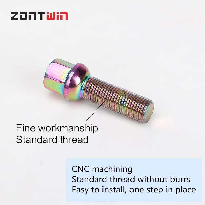 Болты для колес из сплава гайки винты радиус сиденья Benz VW Audi Porsche длина резьбы