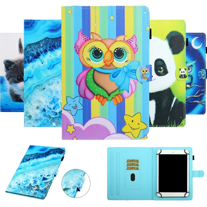 Универсальный чехол для планшета 10 1 дюймовый из искусственной кожи с откидной