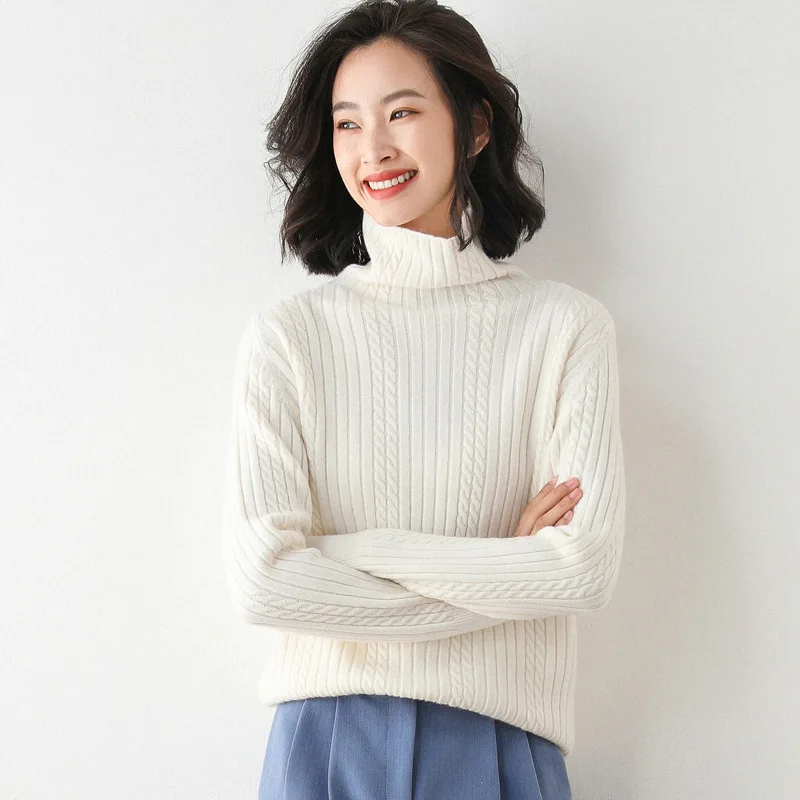 

Cashmere New Autumn and Winter Women's Half-Collar Slim Slimming Thick Sweater Sweater woman sweaters