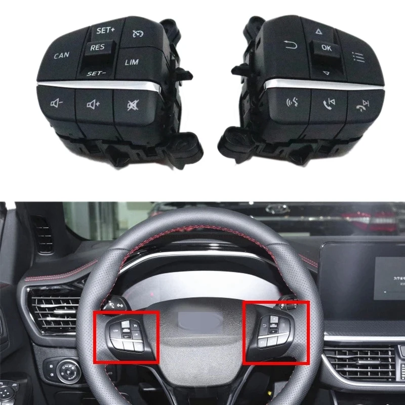 

Автомобильный переключатель круиз-контроля, Многофункциональная кнопка рулевого колеса, Bluetooth переключатель для Ford Focus Fiesta 2019-2020