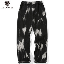 Aolamegs-pantalones vaqueros de estilo diablo para hombre...