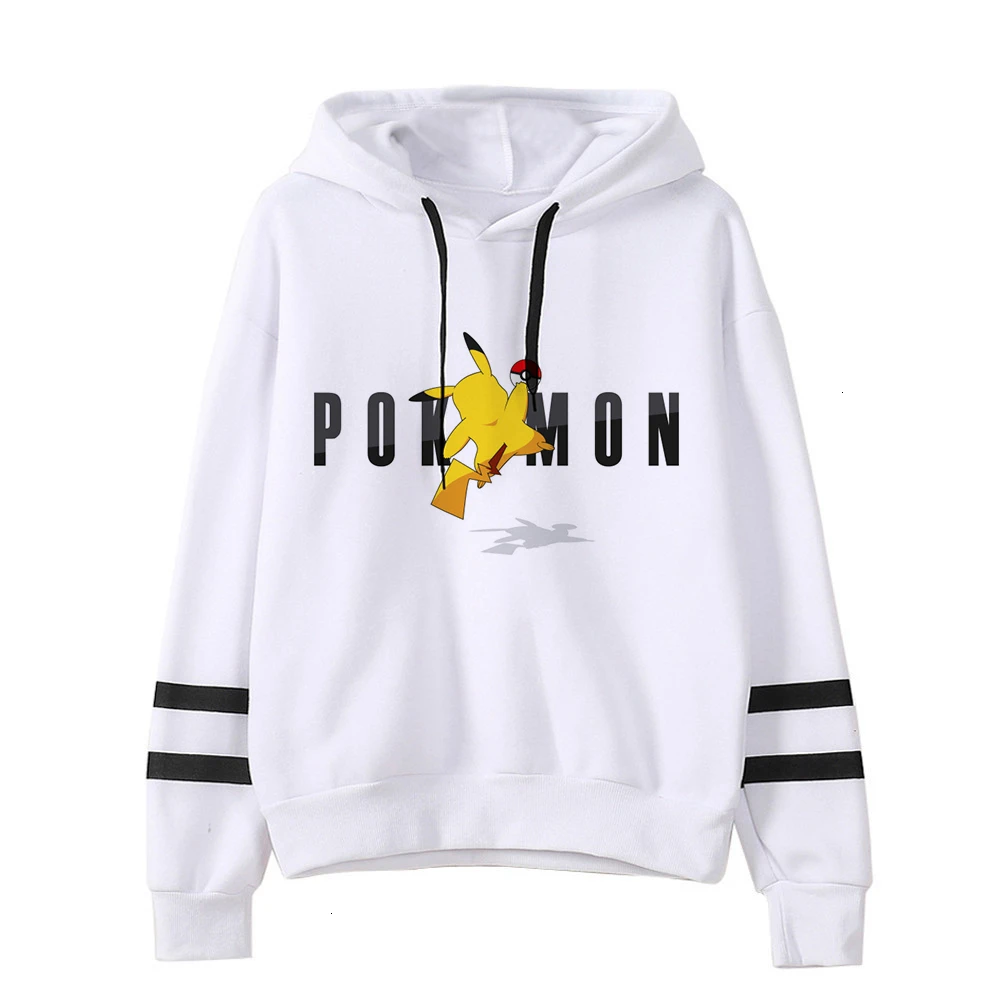 2616 Pokemon Detectiv куртка Пикачу с капюшоном Женская забавная Pika Kawaii толстовка женская одежда женские Пуловеры мультфильм японский корейский для мужчин - Цвет: 2616