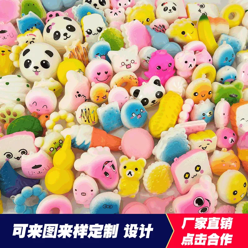 2019 случайные стили 10 шт./лот Мода Kawaii мультфильм панда банан бисквит мягкое ПУ
