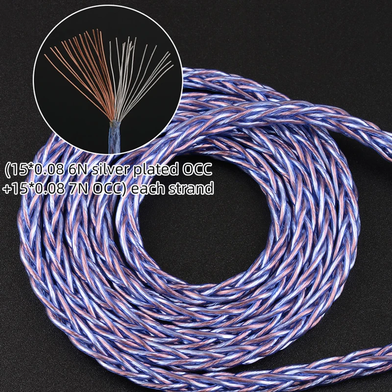Kup NiceHCK SpaceCloud Flagowy Litz Koncentryczny Kabel Douszny 6N Posrebrzane OCC + 7N OCC Mix Drut 3.5/2.5/4.4mm MMCX/QDC/2Pin Dla CA16 Tanie NiceHCK SpaceCloud Flagowy Litz Koncentryczny Kabel Douszny 6N Posrebrzane OCC + 7N OCC Mix Drut 3.5/2.5/4.4mm MMCX/QDC/2Pin Dla CA16