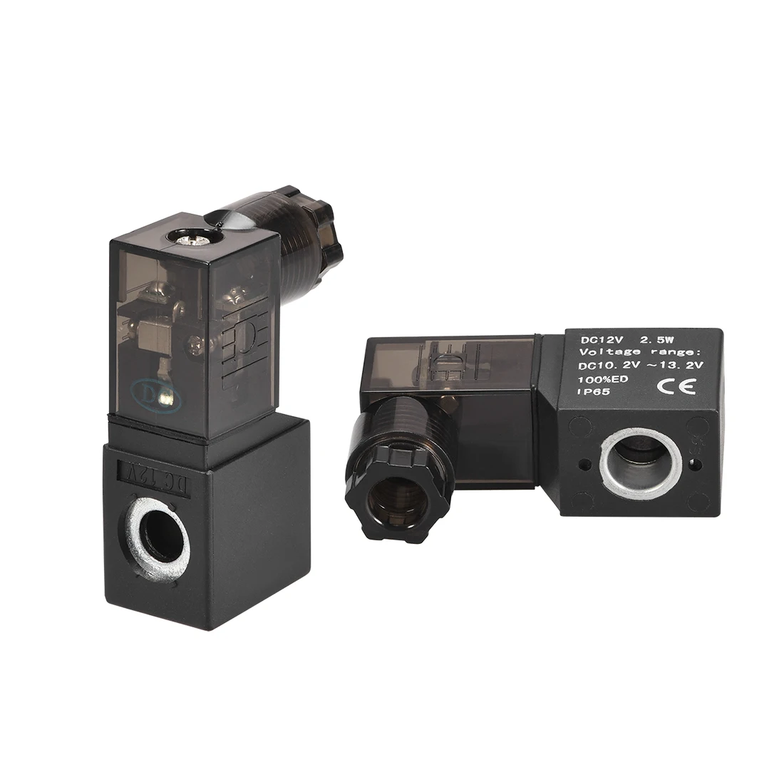 

uxcell 2 pcs DC 12V 2.5W Electric Solenoid Air Valve Coil for 4V1 Series Solenoid Valve with Red Light Black