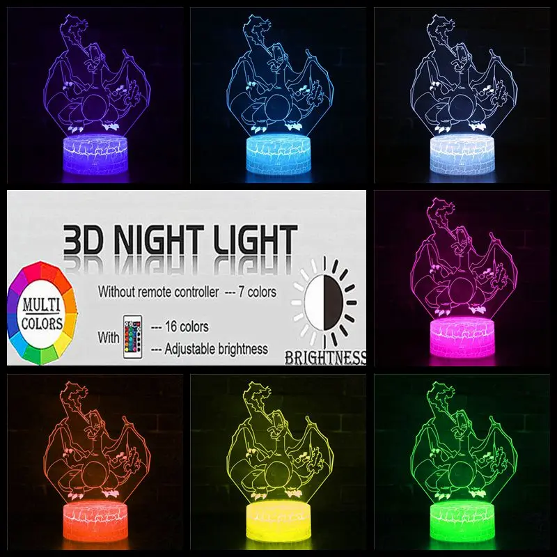 3D night light for Flying dinosaur egg toy creative pterosaur model children birthday christmas gift usb led | Лампы и освещение