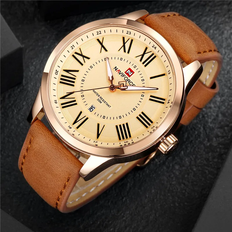 Часы наручные NAVIFORCE Мужские кварцевые в стиле милитари спортивные брендовые