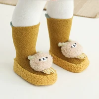 baby socks with rubber soles non slip floor socks cotton toddler floor shoes animal pattern first walker shoes anti slip sock