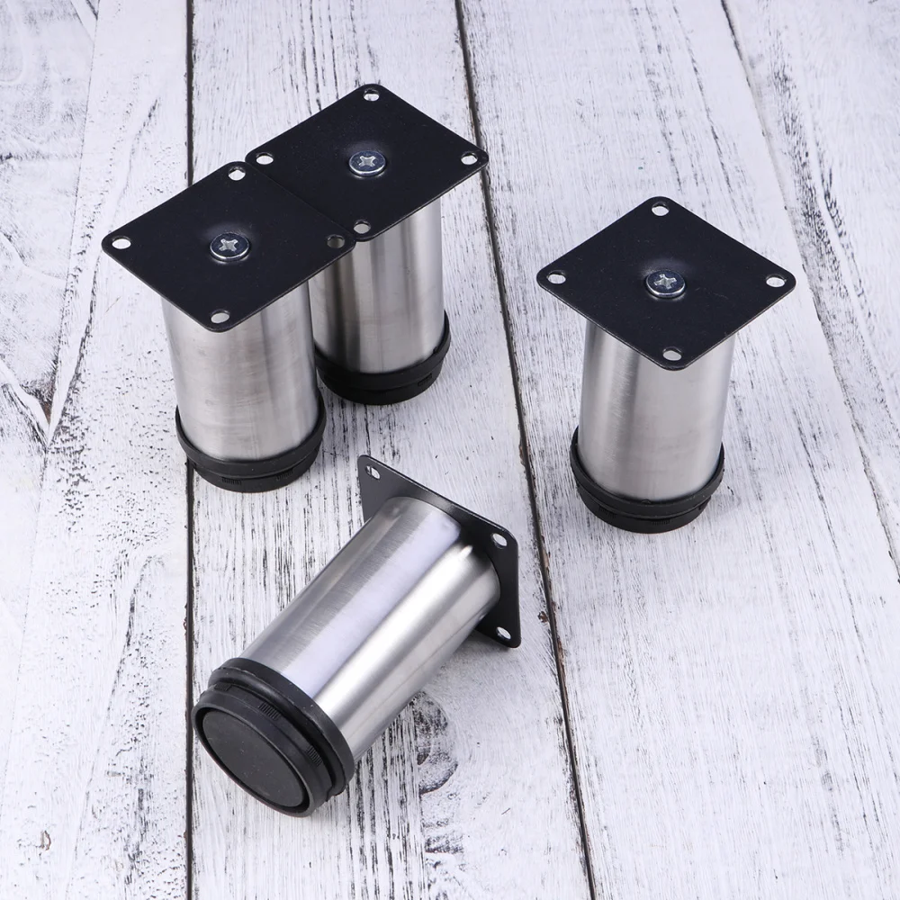 

4pcs Stainless Steel Furniture Support Feet Adjustable Replacement Cabinet Legs Sofa Coffee Table Support Legs for Home (50x80mm