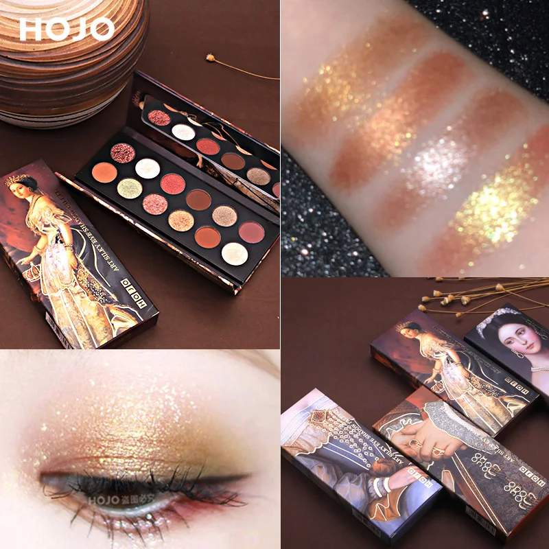 HOJO 12 цветов художественная живопись тени для век матовые мерцающие Пудра Макияж
