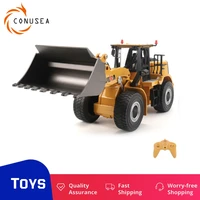 rc truck remote control car 4 wheel bulldozer construction tractor vehicle with lights sounds childrens toys for boys kids