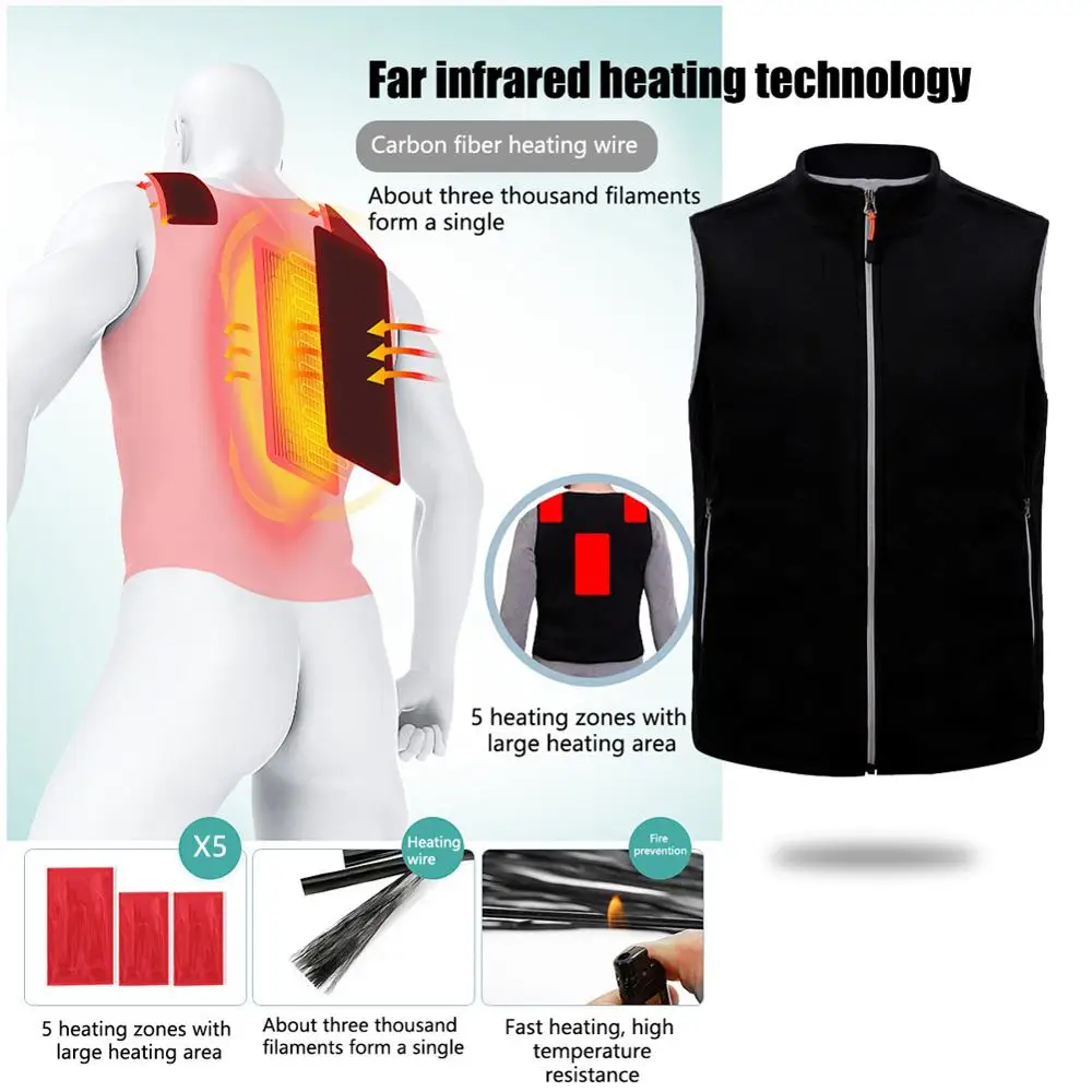 Женский жилет с подогревом бархатный флисовый электроподогревом на батарейках