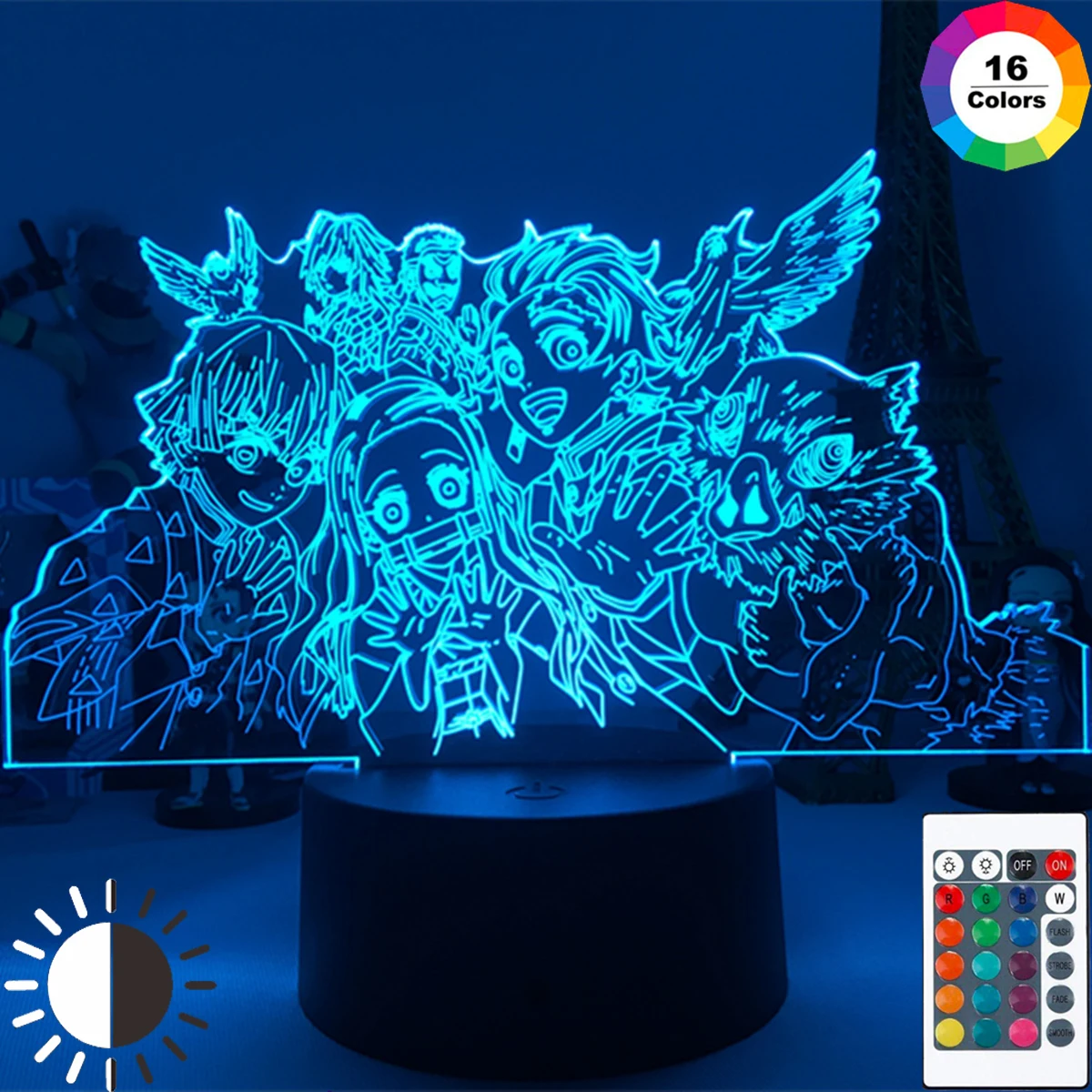 

Anime Demon Slayer Figure for Toy PVC Kids Child Bedroom Decor Cool Kimetsu No Yaiba Lamp Gift Dropshopping 3D LED Nightlight