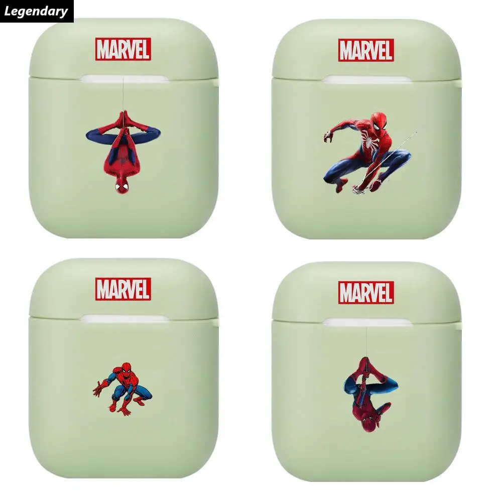 

Spider man Soft Silicone Cases For Apple Airpods 1/2 Protective Case Bluetooth Wireless Earphone Cover For Apple Air Pods