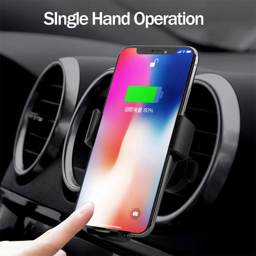 car wireless fast charging stand holder for iphone 11 pro max xs 8 usb car wireless quick charger bracket for samsung s20 s10 s9 free global shipping