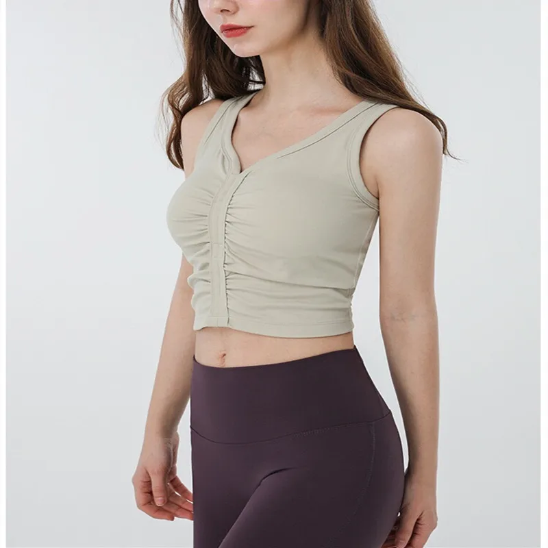 

Women's Yoga Vest with Chest Pad Comfortable Sports Fitness Underwear 2021 Spring and Summer New