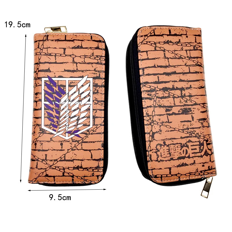 

Cosplay Anime Attack on Titan Wallet 3D Cartoon Printed Adult Kids Long Coin Purse Mikasa Ackerman Wallet For Student Gift