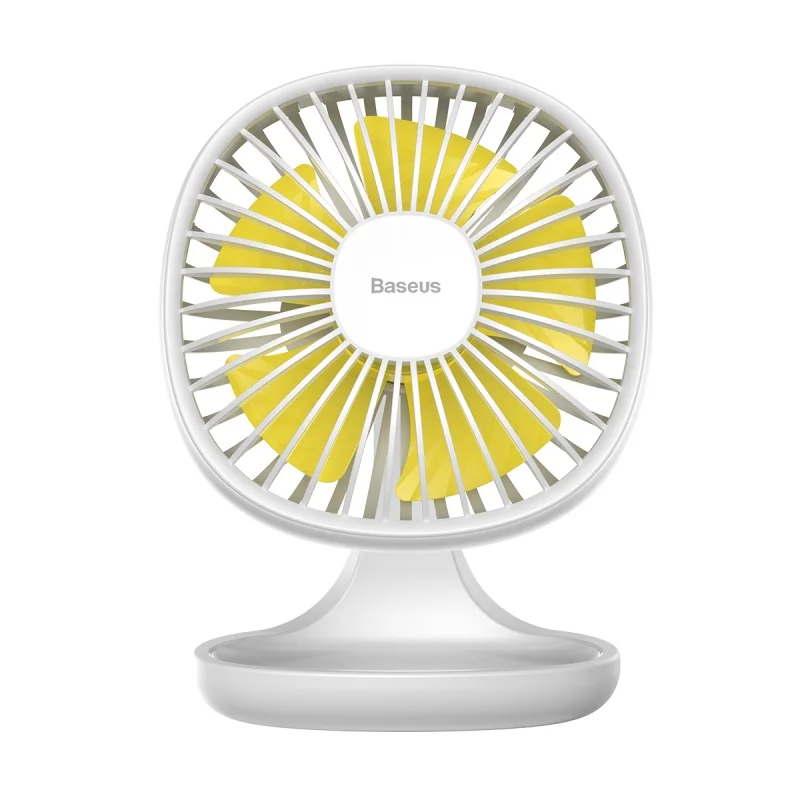 Baseus USB гаджеты высокоэффективным вентилятором серьезно Портативный Ventiladors 3-Скорость Электрический мини-вентилятор USB тихий Лето кулер 5 лезвий офисном вентилятор - Цвет: Белый