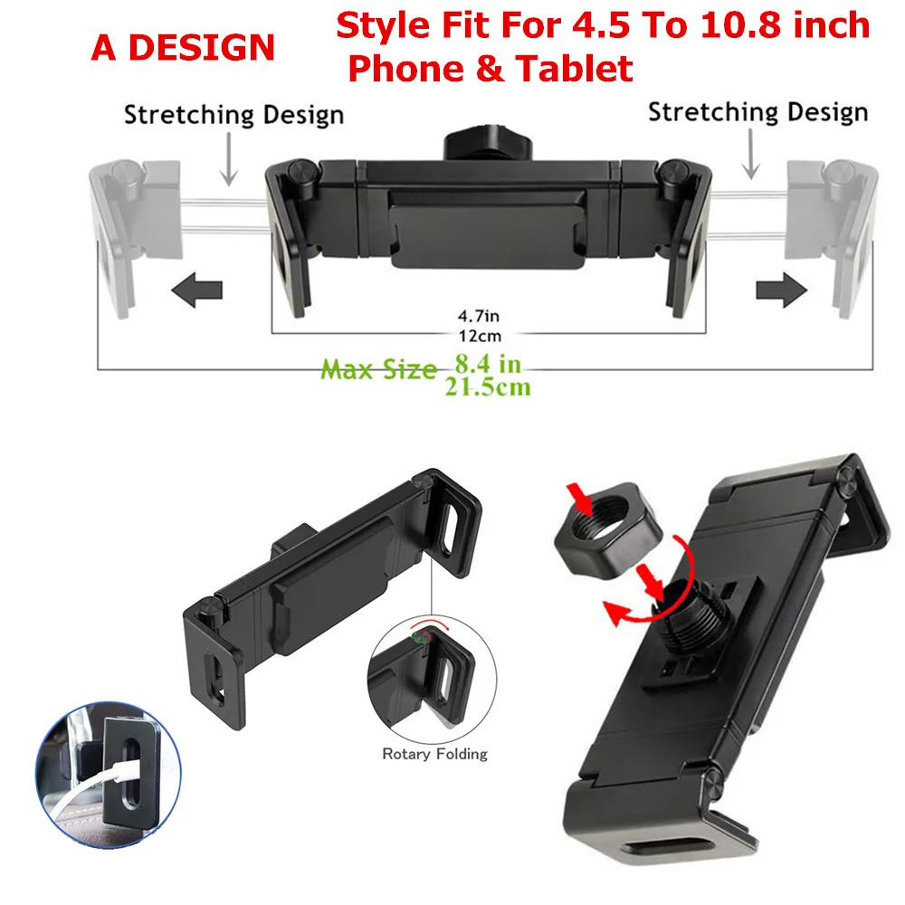 Держатель для кухонного планшета металлический зажим с вращением на 360 градусов