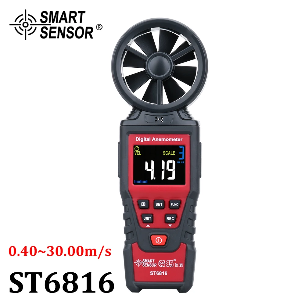 

Multifunctional Anemometer Wind Speed Meter Air Velocity Gauge Diagnostic-Tool Temperature Measuring Wind Speed Handheld Sensor