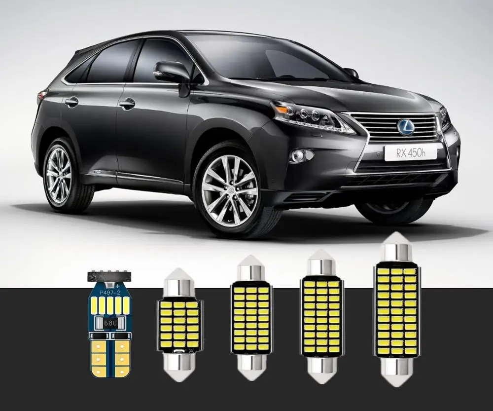 

6pcs car reading light white LED T10&31MM For Lexus ES300 ES300h IS250 ES350 GX460 GS350 GS460 GS450h 1998-2019