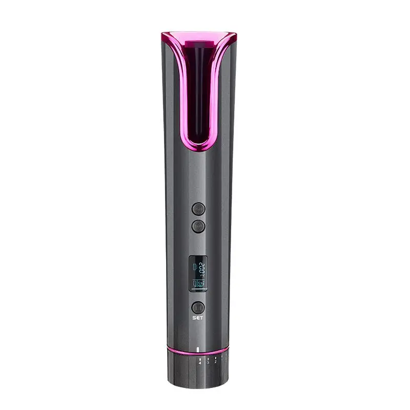 

Wireless Automatic Hair Curling Iron Multifunctional USB Rechargeable Hair Curler Portable LCD Display Ceramic Curly Hair Tool