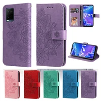 luxury leather flip phone case for vivo v21 v21e y73 y71t y72 y21 y33s y21s y53s y52 iqooz3 wallet card holder shockproof cover