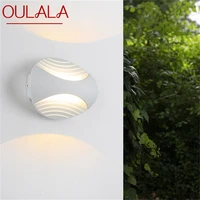 oulala outdoor wall light fixtures modern white waterproof led lamp for home porch balcony villa courtyard