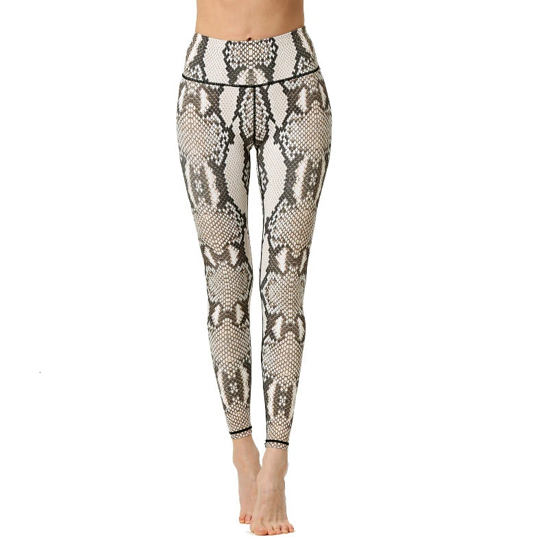 Женские Штаны Для Йоги со змеиным принтом штаны для йоги женские обтягивающие с