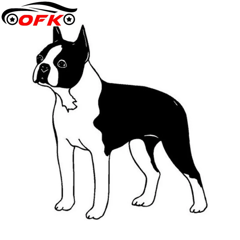 

Boston Terrier Dog Car Stickers Personality Vinyl Decal Motorcycle Styling Accessories 14.3CM*12.7CM