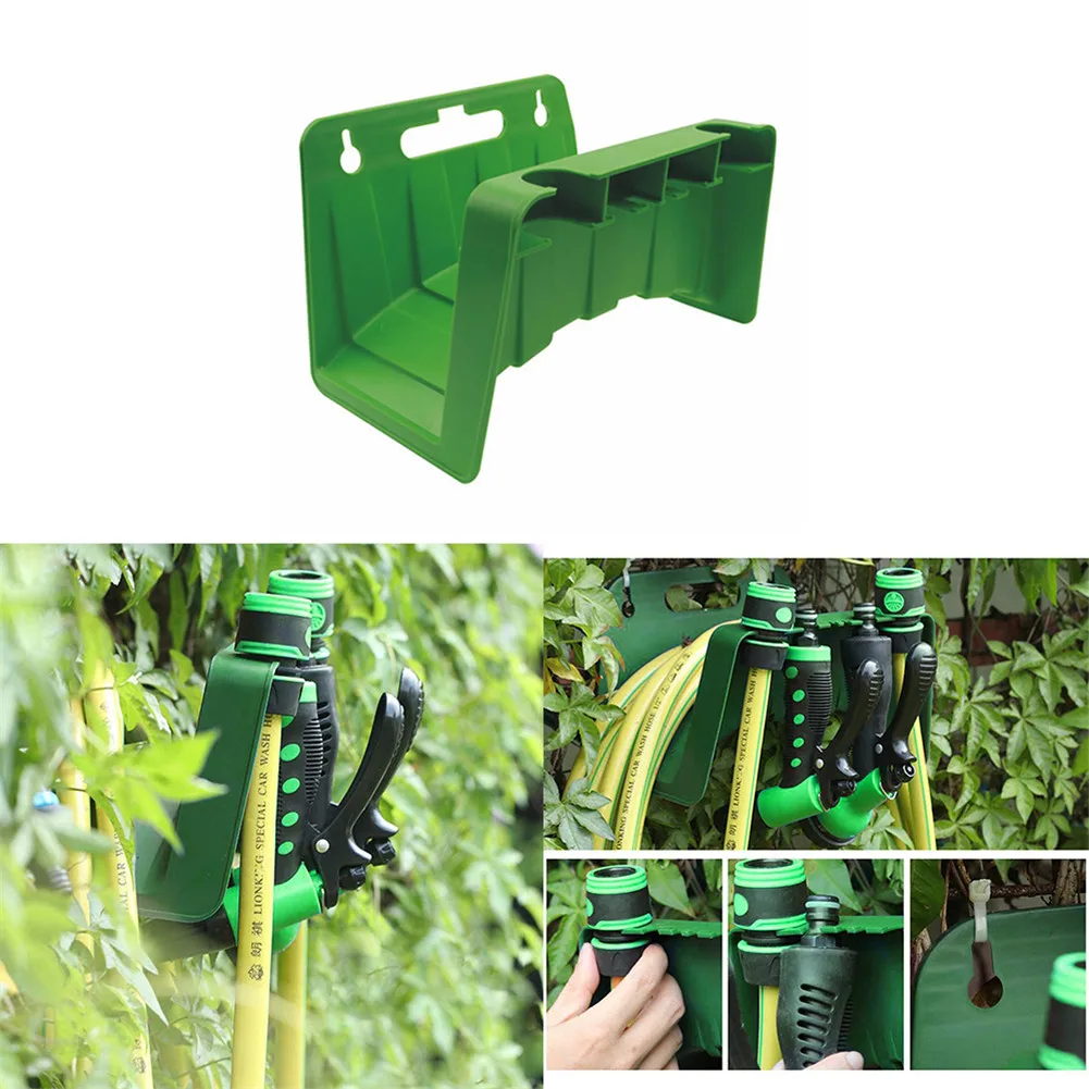 

Wall Mounted Garden Hose Pipe Hanger Holder Storage Bracket Shed Fence Cable