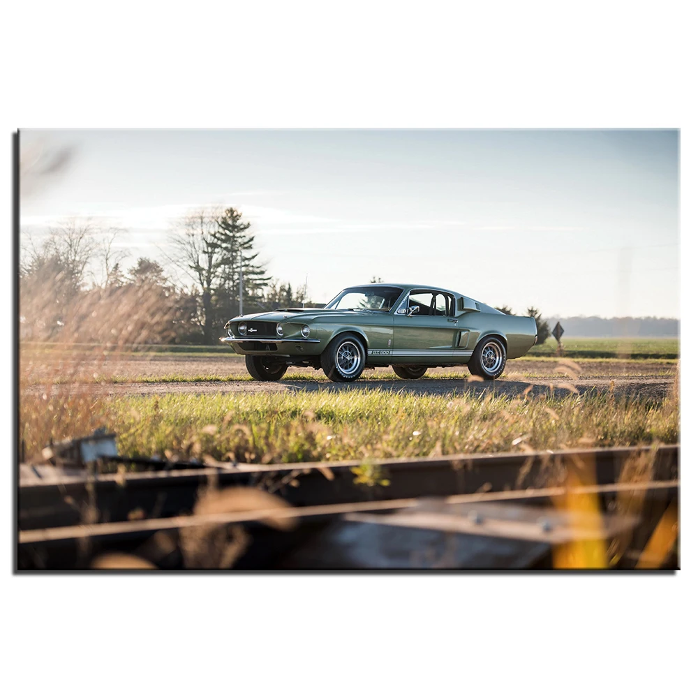 Плакат 1965 Ford Mustang Shelby для домашнего декора, настенного искусства, картины на холсте для украшения гостиной.