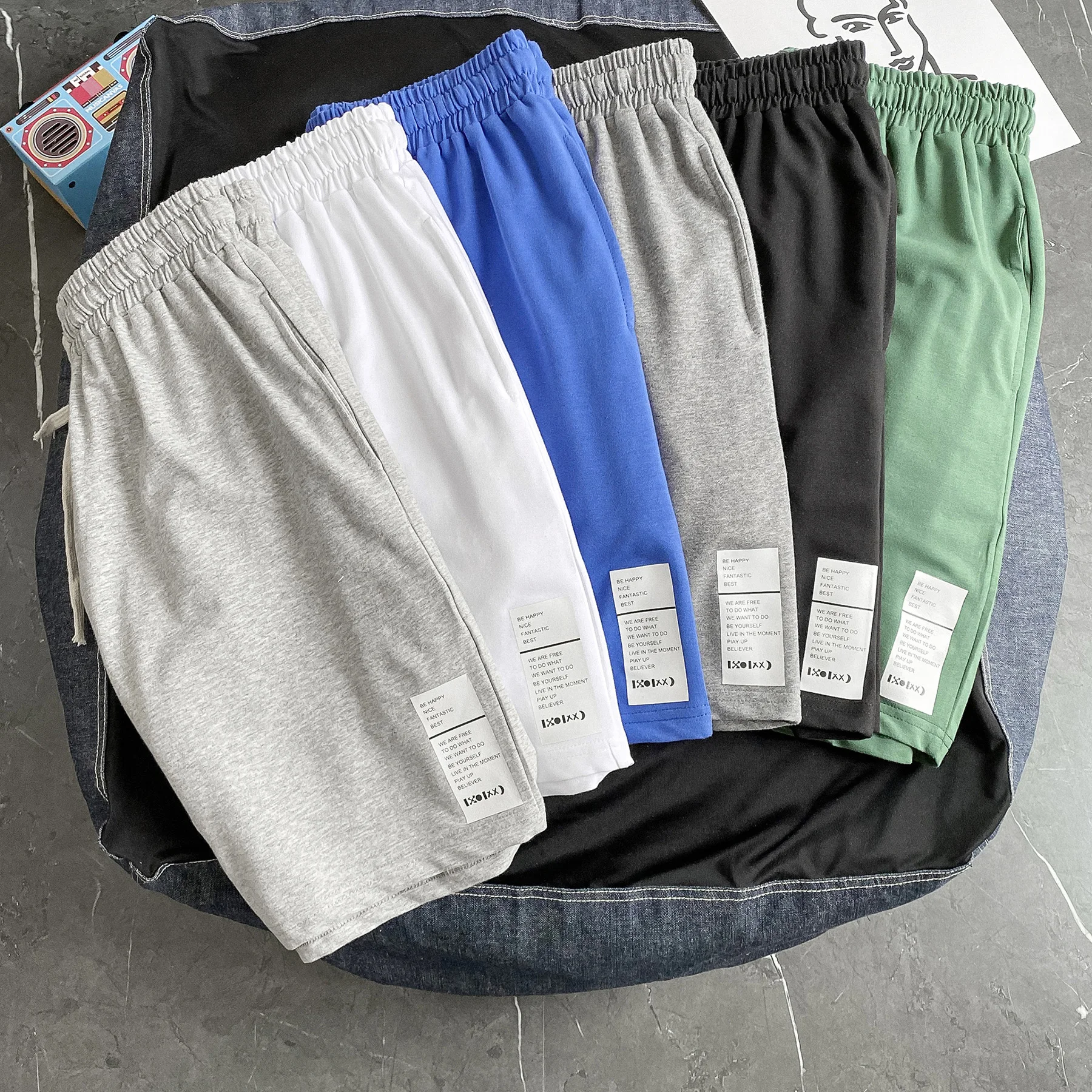 IiDossan однотонные шорты мужские летние базовые пляжные для бега Хлопковые Штаны