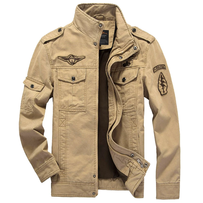 QSuper Autumn&Winter Military Men Jacket Army Cotton Men's Coats Air Force Male Clothing Men's Thick Jackets Apparel