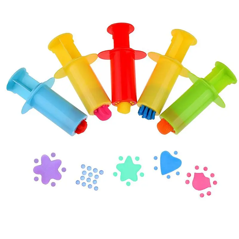 Smart Dough Tools set - 5 sets of Extruders tools plus 6pcs basic dough Assorted color Extruder + | Игрушки и хобби