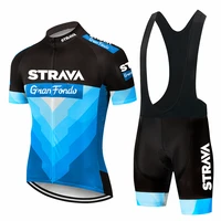 strava cycling jersey suit summer quick dry short sleeve set wear mountain bike clothes bicycle mtb bike gel pad bib shorts
