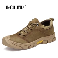natural leather men shoes light weight outdoor casual shoes flats breathable outdoor walking shoes men