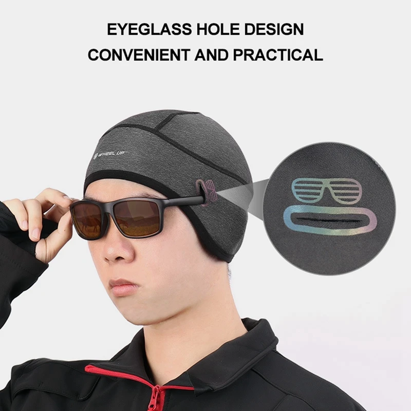 

WHeeL UP Cycling Caps Winter Warm Fleece Hats Thermal Bicycle Cap Headwear Windproof Running Skiing Bike Caps