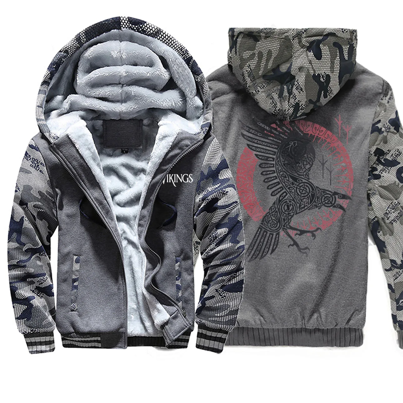 Мужская камуфляжная куртка на молнии с рисунком | одежда