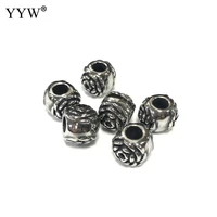 20pcs stainless steel beads paracord knife lanyard beads charm 4mm large hole for leather bracelet making diy accessories