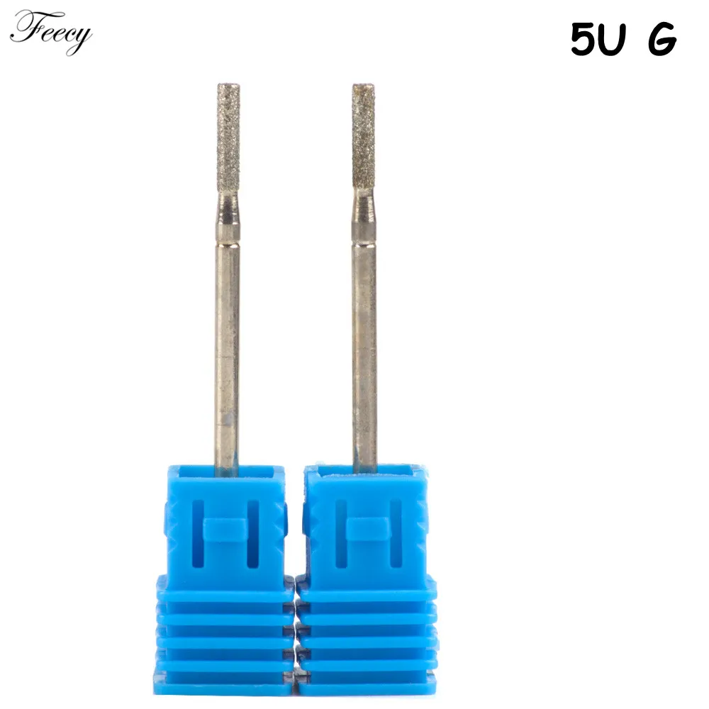 5U G 2PCS Алмазные сверла для ногтей, Набор насадок, фрезы для маникюра, корундовые насадки для маникюра, аксессуары для ногтей - Цвет: 5U G 2PCS