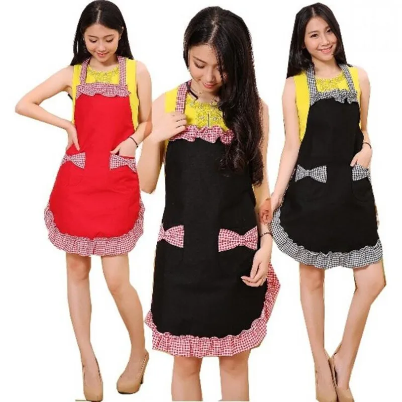 

New Adjustable Work Apron Chef Cooking Kitchen Princess Apron For Woman bib Waiter BBQ Hairdresser Work Uniform