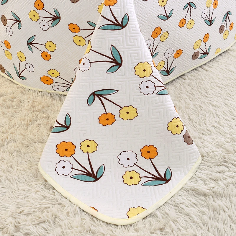 

Cotton Bedspread Premium Printed Bed Cover Quilts Nature Whrink Summer Quilt Comforter Bedlinen Pillowcases 1/3-Piece #/