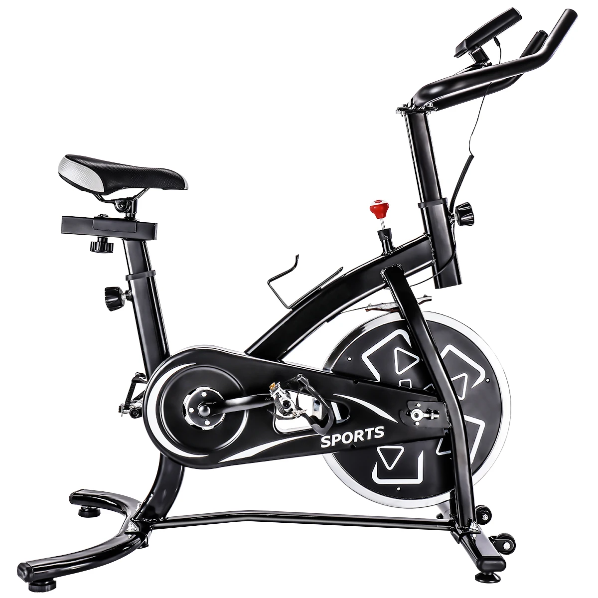 

Stationary Professional Indoor Cycling Bike Exercise Bike Spin Bike Trainer Exercise Bicycle with 24 lbs