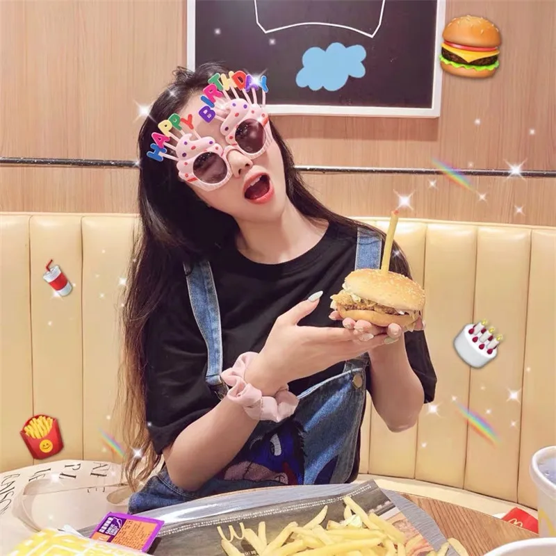 Фотофон фото с забавными очками на день рождения маска декор для дня фотостенд