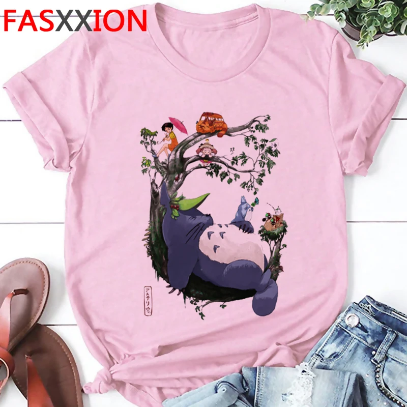 Футболка женская в стиле ольчжан милая рубашка аниме Топ 90 х Харадзюку Тоторо