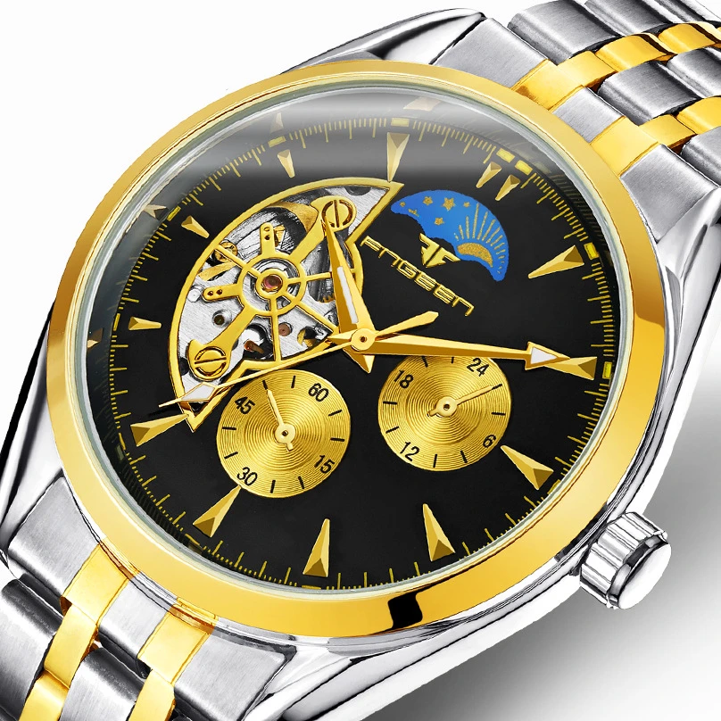 2019 Для мужчин часы Скелетон Мужские автоматические механические