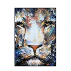 Алмазная мозаика, абстрактная красочная животная, Лев, портрет, искусство, круглая вышивка крестиком, алмазная живопись, полный квадратный Декор для дома