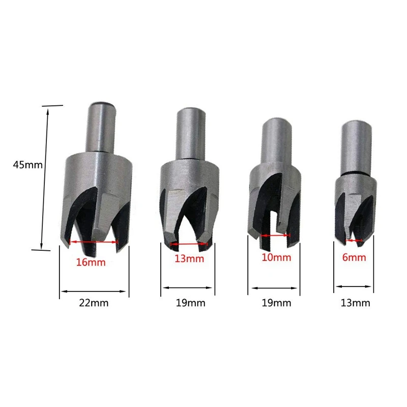 8 шт. конусный коготь из быстрорежущей стали резец с резьбой по дереву 5/8 дюйма 1/2