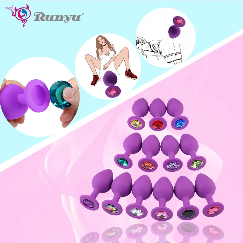 Анальная пробка и вибратор силиконовый фаллоимитатор без пули интимная игрушка